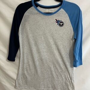 Tennessee Titans Gray and Blue Long Sleeve Women's Tee NFL Football